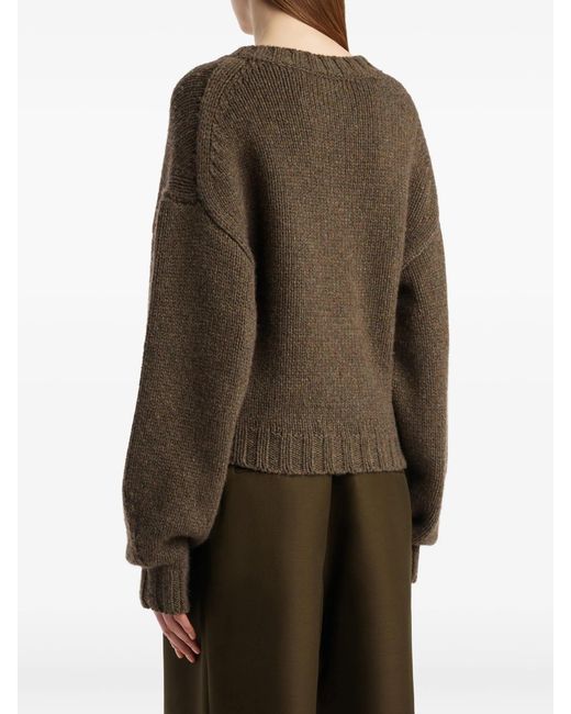 Khaite Brown Pull Gemma En Maille Cachemire Knitwear