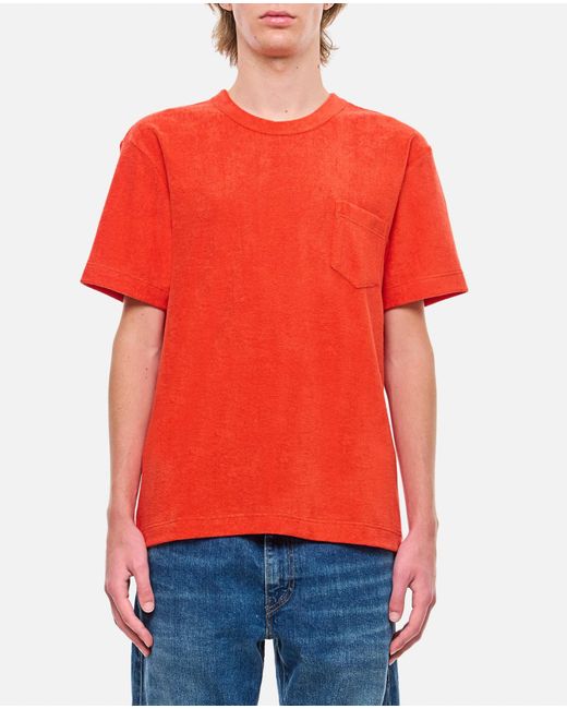 Howlin' By Morrison Red Shortsleeve Terry T-Shirt for men