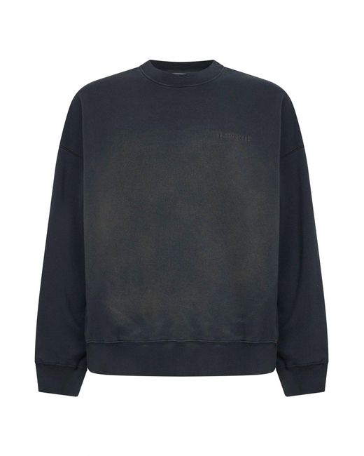 Golden Goose Deluxe Brand Blue Bleached Cotton Journey Sweatshirt for men