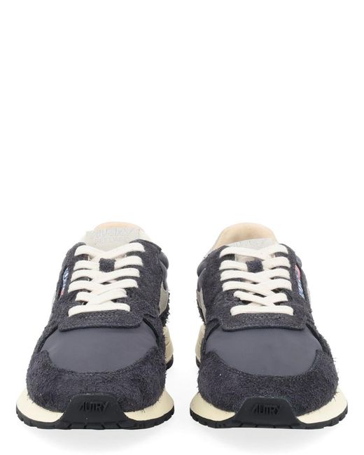 Autry Blue Sneakers Reelwind Low Nylon Trainers for men