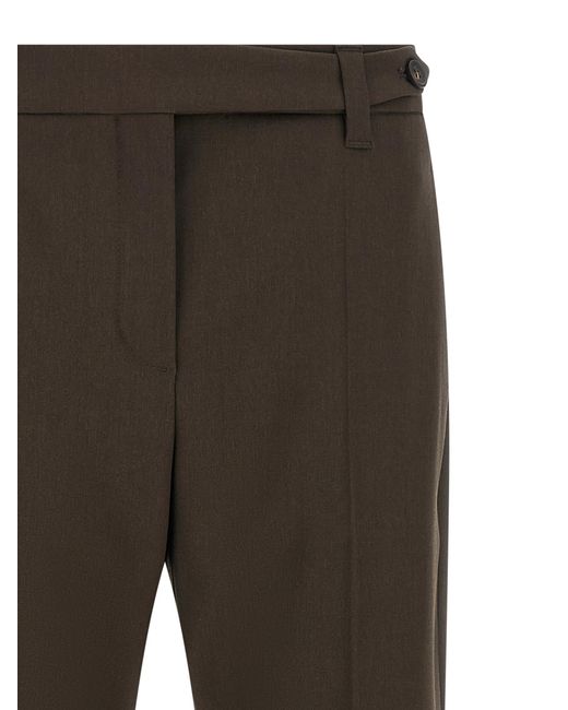 Brunello Cucinelli Gray Virgin Wool Dress Pants