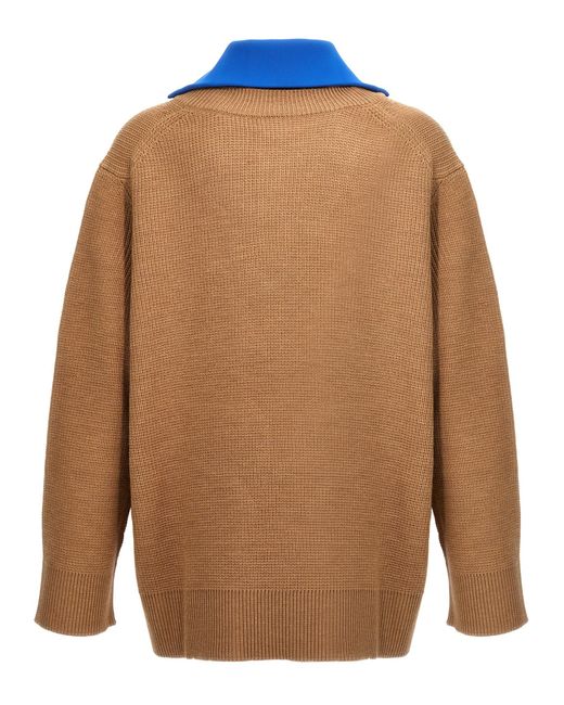 Jil Sander Orange Half Zip Sweater for men