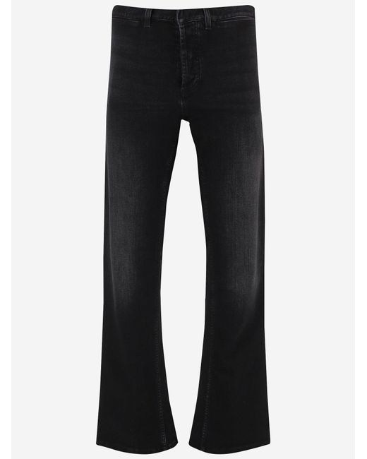 Gucci Blue Cotton Denim Jeans With Web Detail for men