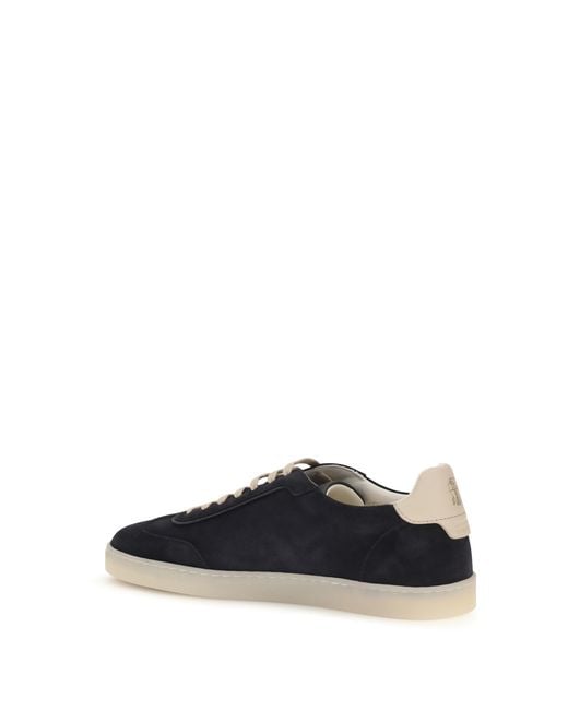 Brunello Cucinelli Blue Suede Sneakers for men