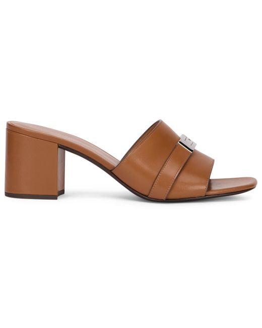 Tory Burch Brown Heeled Sandal Leelee Calfskin