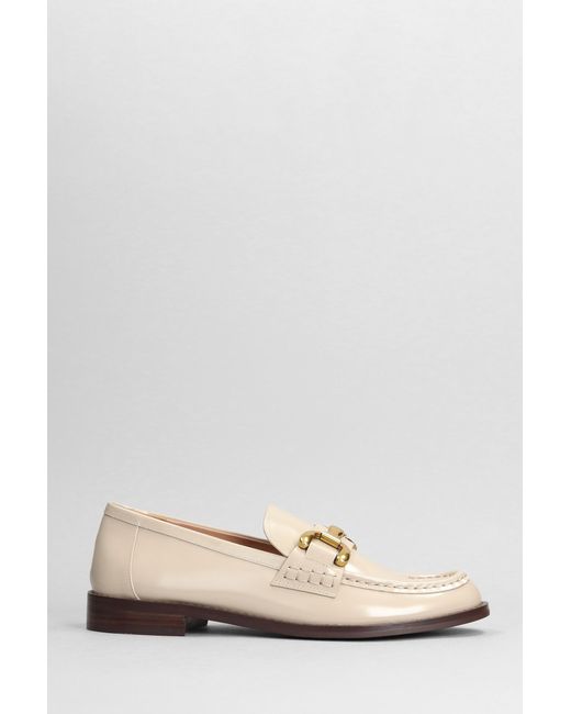 Bibi Lou Natural Loafers In Beige Leather