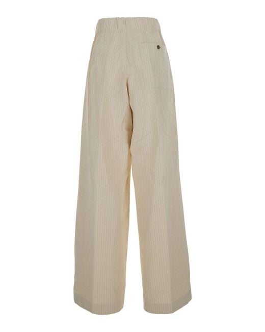 Dries Van Noten White Trousers Pila Cotton