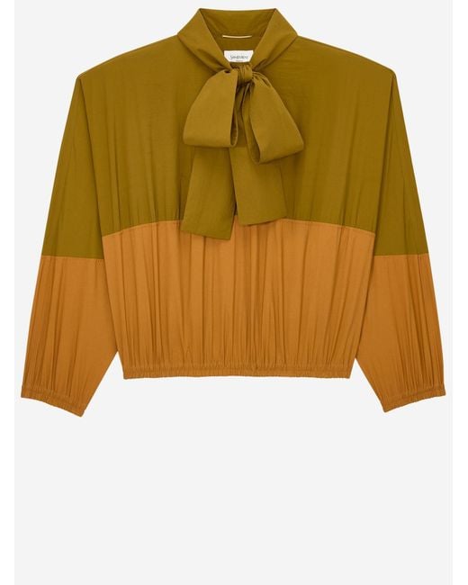 Saint Laurent Yellow Shirt Nylon Jacket