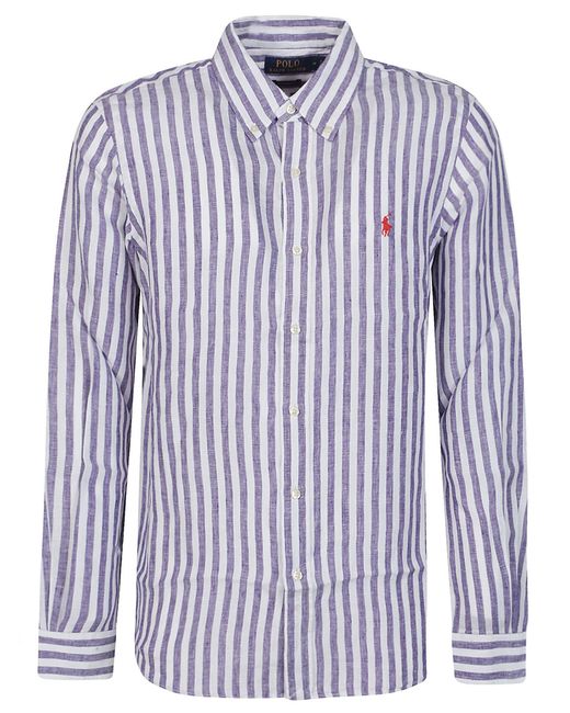 Polo Ralph Lauren Blue Long Sleeve Shirt for men