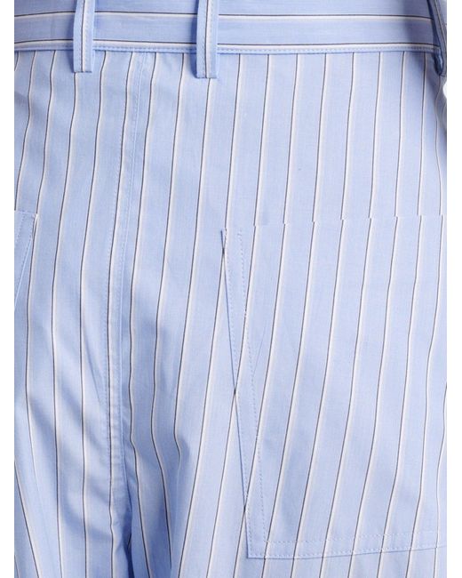 Loewe Blue Pyjama Trousers Striped Cotton