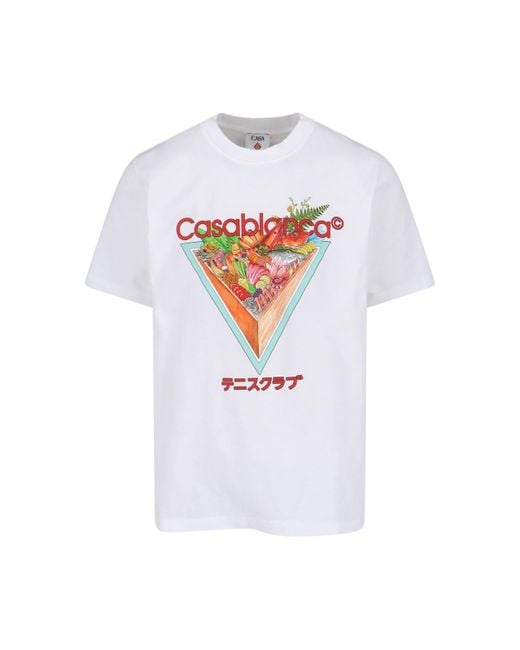 Casablanca White T-Shirt “Tennis Club Icon” for men