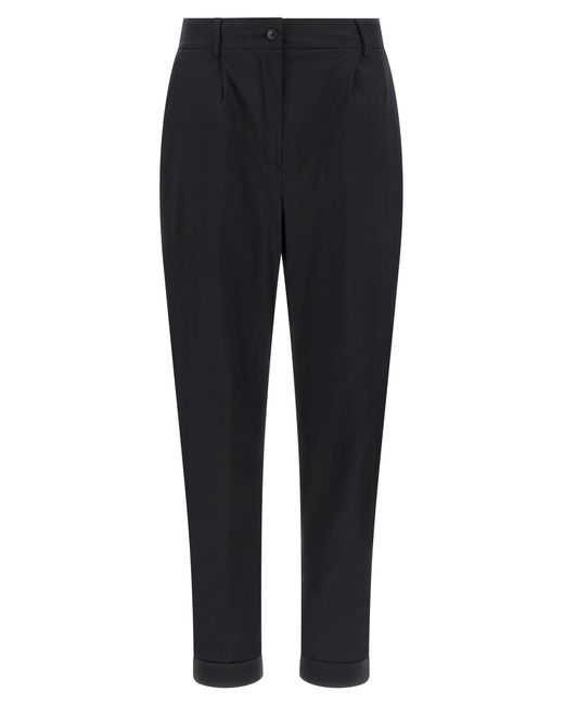 Kiton Black Poplin Pants