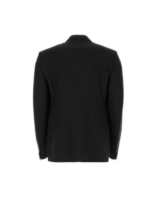 Givenchy Regular Fit Jacket Notch Lapel_Black Clothing