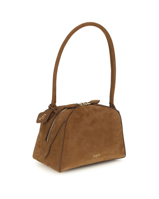 Alaïa Brown Shoulder Bag Le Bouledogue Calf Leather