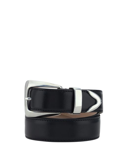 Khaite Black Benny Belt Calf Leather Bos Taurus E Braces