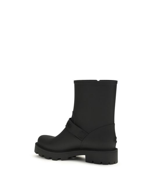 Jimmy Choo Black Tpu Rain Boots Thermoplastic Polyurethane