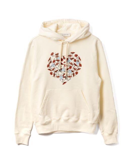 Lanvin Natural Daisy Heart Hoodie