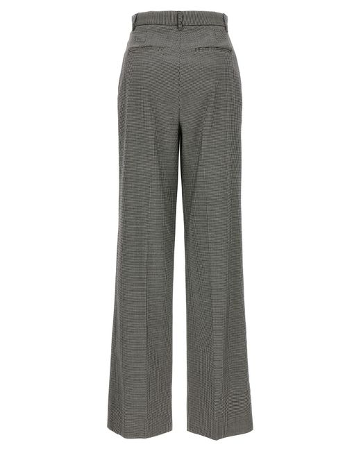 Rochas Gray Houndstooth Pants W Po Ea