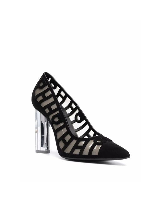 Ferragamo Black Ladies Heels, Us