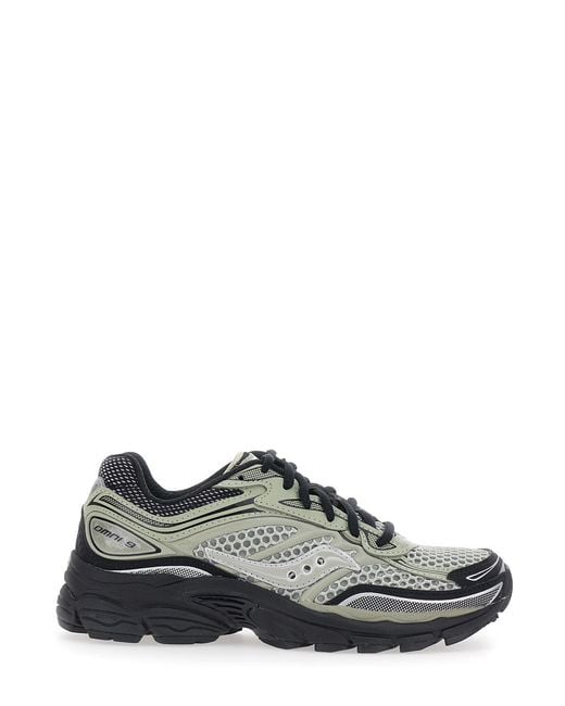 Saucony Gray Sneakers With Mesh Upper, Sole Trainers