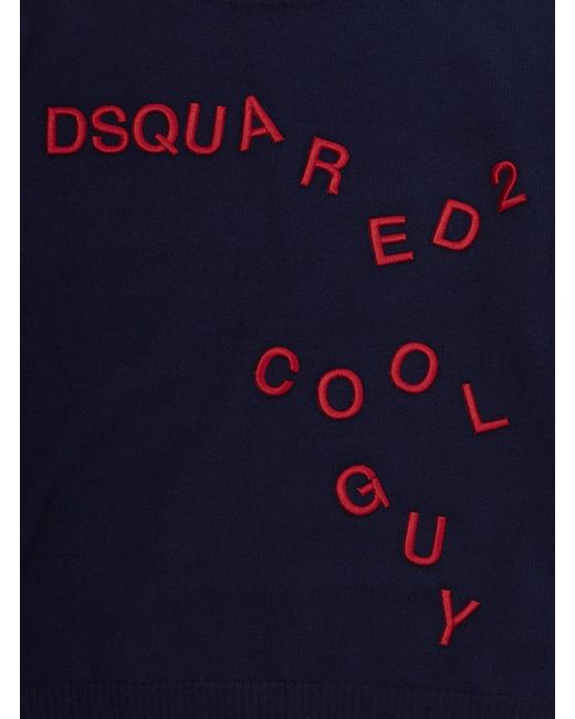 DSquared² Blue Boys Crewneck Sweater Wool Tops for men