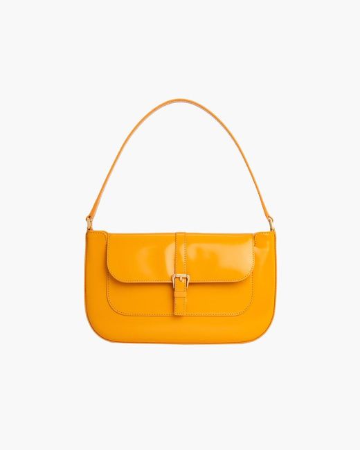 BY FAR Leather Semi Patent Miranda Bag in Orange Save 21 Lyst