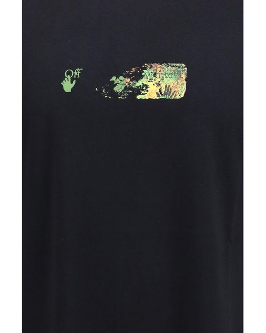 Off-White c/o Virgil Abloh Blue Spices Arrow Skate T-Shirt Cotton T-Shirts for men