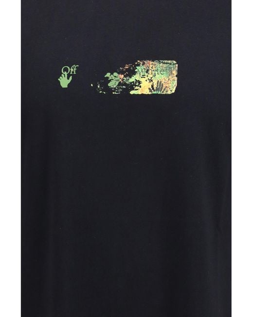 Off-White c/o Virgil Abloh Black T-Shirt Spices Arrow Cotton T-Shirts for men