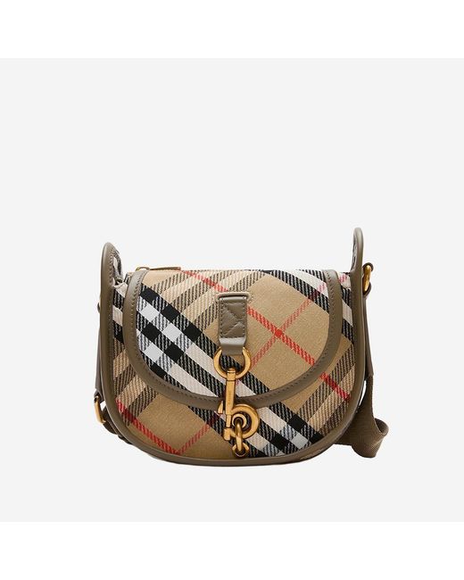 Burberry Brown Messenger B Clip Mini Bag Polyester Shoulder