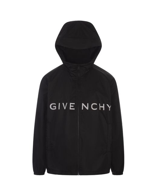 Givenchy Black Technical Fabric Windbreaker Jacket for men