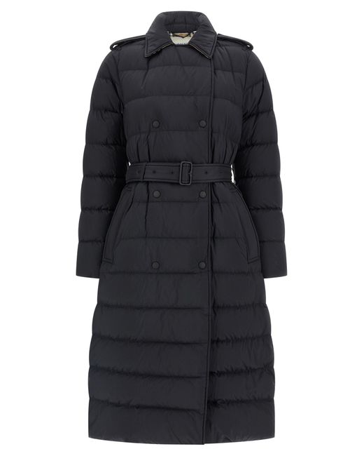 Burberry Black Padded Trench Coat Polyamide Down Jacket, Parka, Casual Jackets