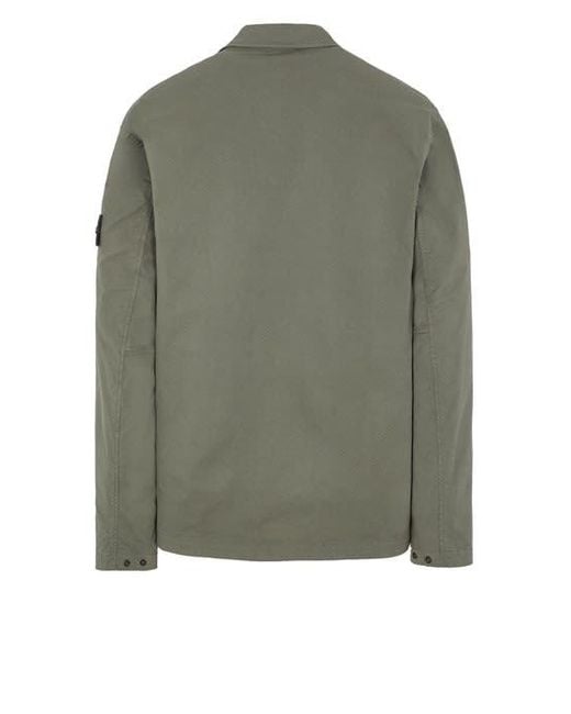 Stone Island Green Shirts Cotton, Elastane for men