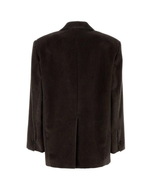 Weekend by Maxmara Black Mud Corduroy Formia Blazer
