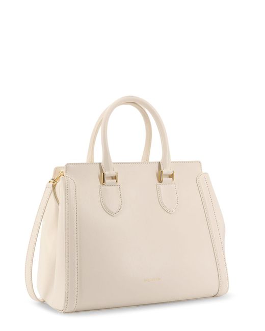 Alexander McQueen Natural Birdee Large Leather Shoulder Bag