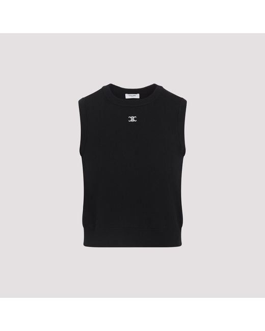 Céline Black Wool Top
