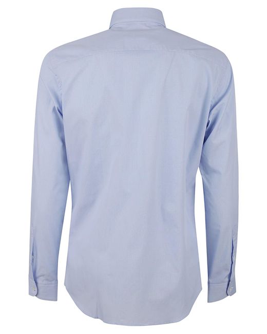 Fay Blue Long-Sleeved Shirt for men