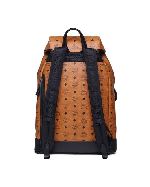 MCM Faux Leather Drawstring Backpack in Orange for Men Lyst