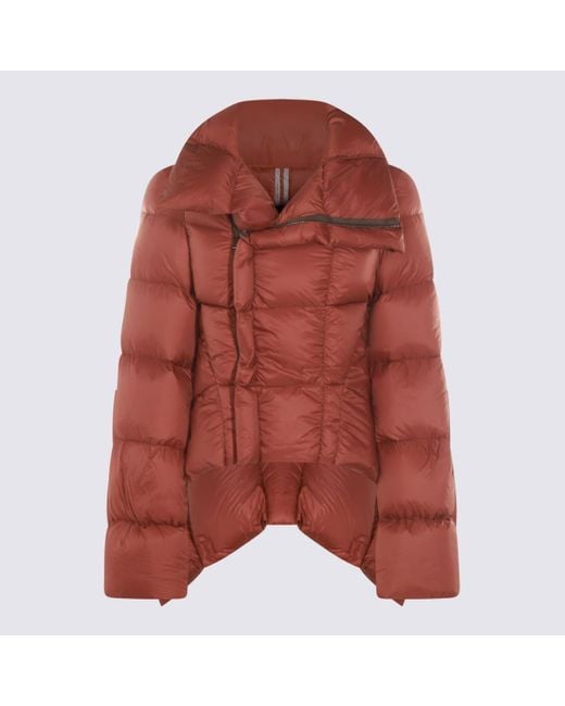 Rick Owens Red Rose Wood Down Jacket