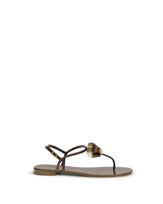 Giuseppe Zanotti White Pia Muse Sandals Stainless Steel