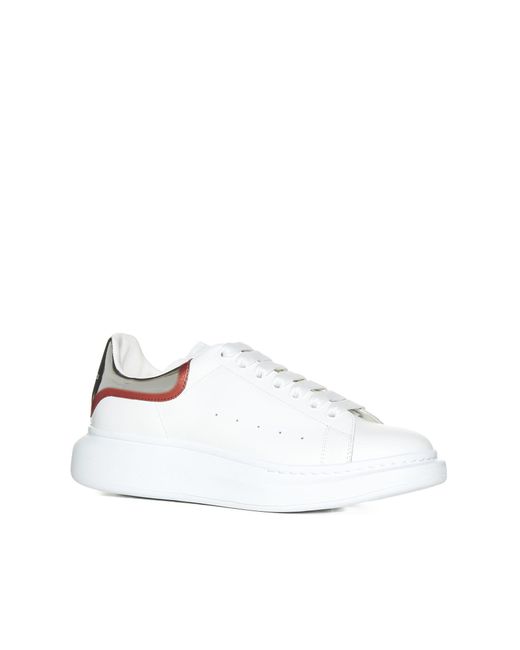 Alexander McQueen White Leather Oversized Sneakers. for men
