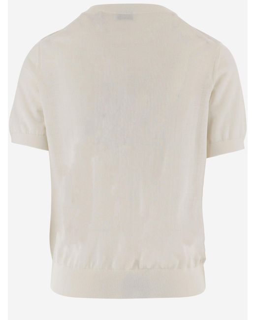 Burberry Gray T-Shirt With Print Wool T-Shirts & Jerseys