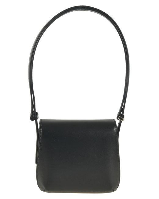 Giorgio Armani Black Logo Flap Shoulder Bag