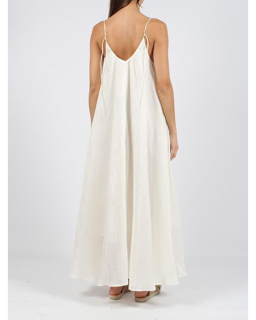 THE ROSE IBIZA White Silk Long Dress