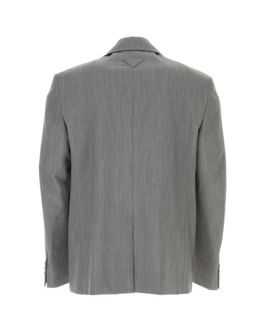 Prada Gray Jackets And Vests for men