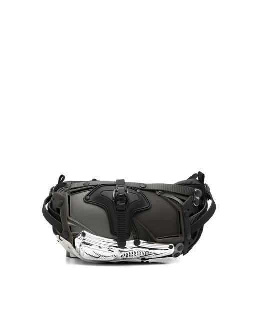 Innerraum Black Sculptural-Shell Carabiner Belt Bag for men