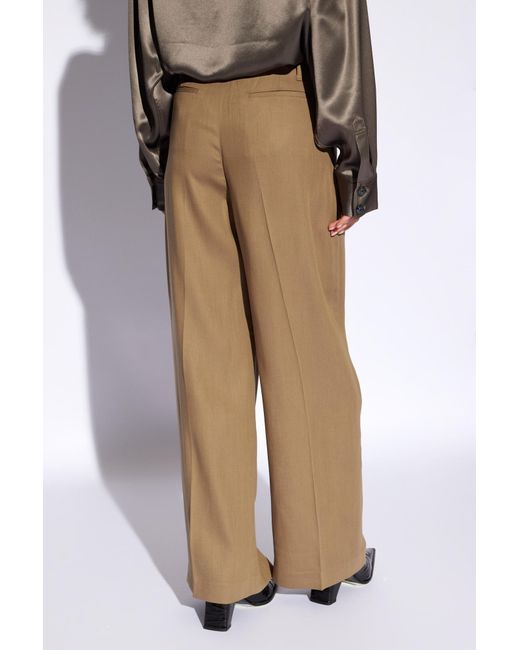 Acne Natural Pleat-Front Trousers