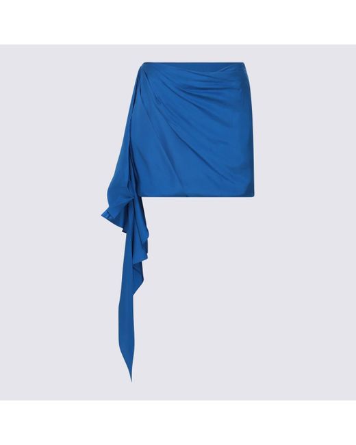 GAUGE81 Blue Silk Himeji Mini Skirt