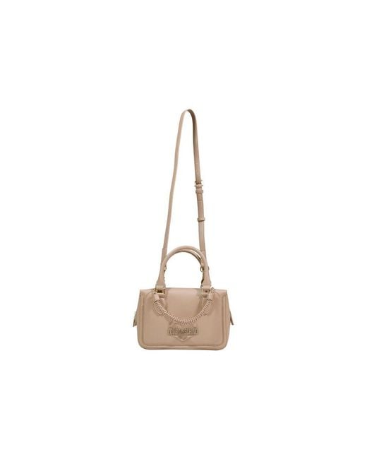 Love Moschino Natural Beige Polyethylene Handbag