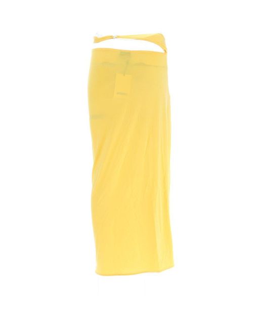 Jacquemus Yellow La Jupe Espelho Skirt