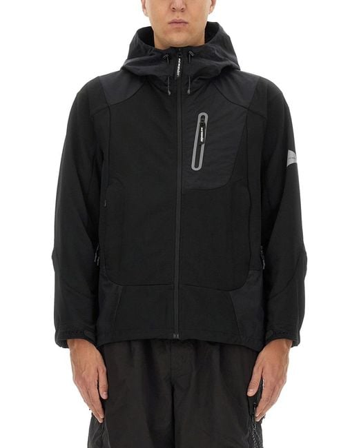 And Wander Black Hooded Jacket Nylon for men
